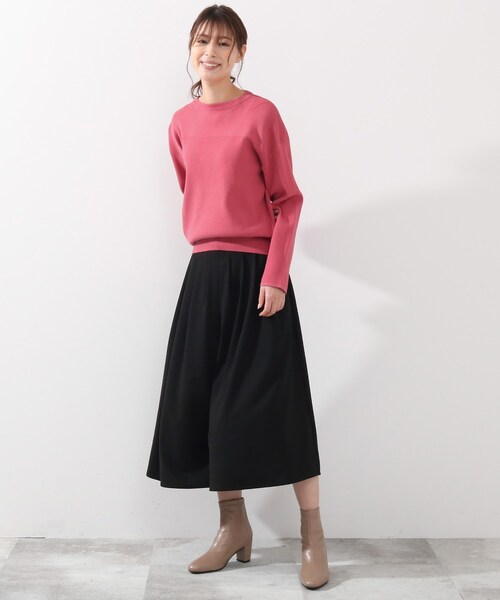 DRESKIP（ドレスキップ）の「◆ガンガン洗える！USAコットン畦編みニット（ニット/セーター・レディース・ベージュ系その他2/オフホワイト/グリーン/ネイビー系2/ピンク系/ブラック系2・04/02/03）」の16枚目の写真