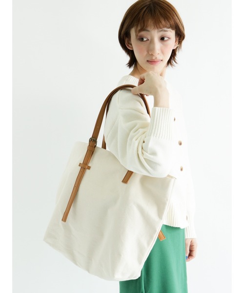 Lugnoncure（ルノンキュール）の「キャンバストートバッグ（トートバッグ・レディース・ブラック/ブラウン・ﾌﾘ-）」の2枚目の写真