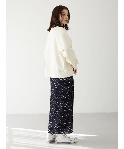 Green Parks(グリーンパークス)の「Peko Poko プリントスウェット(Tシャツ/カットソー・レディース・ライトベージュ/チャコールグレー・FREE)」の6枚目の写真