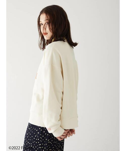 Green Parks(グリーンパークス)の「Peko Poko プリントスウェット(Tシャツ/カットソー・レディース・ライトベージュ/チャコールグレー・FREE)」の18枚目の写真