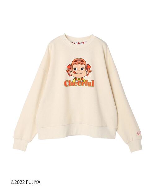 Green Parks(グリーンパークス)の「Peko Poko プリントスウェット(Tシャツ/カットソー・レディース・ライトベージュ/チャコールグレー・FREE)」の5枚目の写真