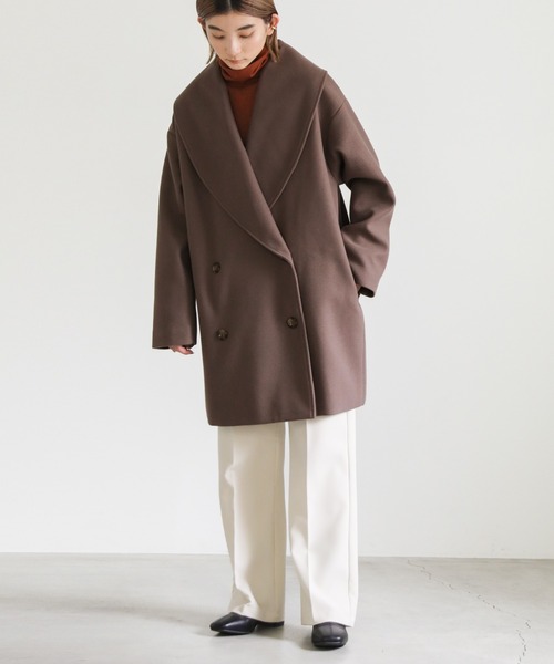 poláura ポローラ ショールカラーウールミドルコート　ベージュ ショールカラーウールミドルコート – poláura OFFICIAL ONLINE STORE