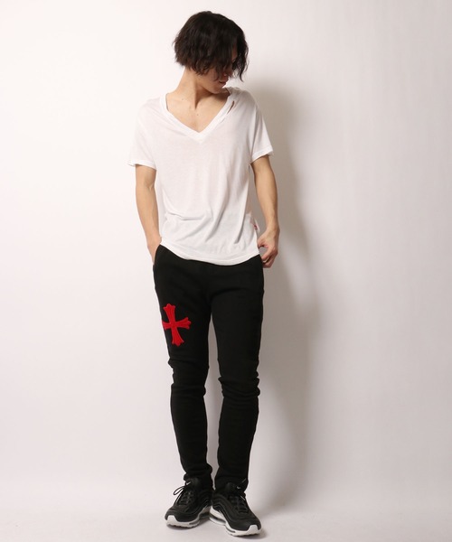 ByTheR（バイザアール）の「BYTHER 韓国ブランド 切替Vネック半袖Tシャツ（Tシャツ/カットソー・メンズ・ホワイト/ブラック・FREE）」の9枚目の写真