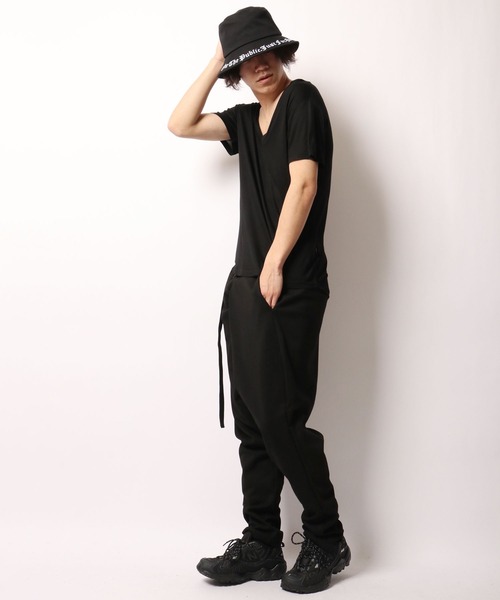 ByTheR（バイザアール）の「BYTHER 韓国ブランド 切替Vネック半袖Tシャツ（Tシャツ/カットソー・メンズ・ホワイト/ブラック・FREE）」の15枚目の写真