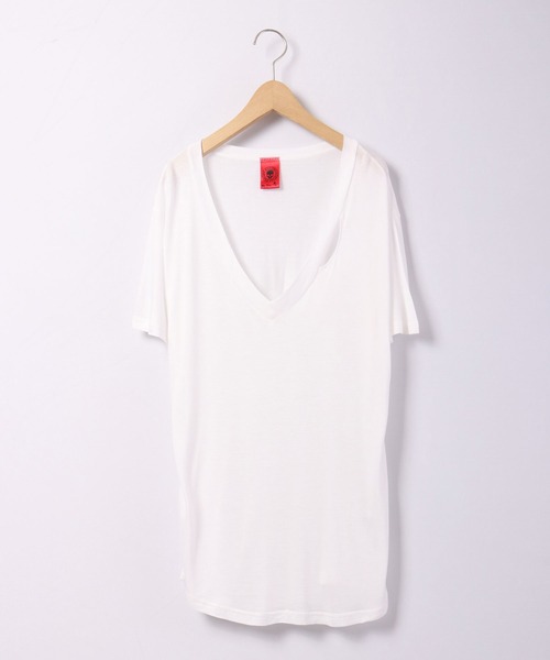 ByTheR（バイザアール）の「BYTHER 韓国ブランド 切替Vネック半袖Tシャツ（Tシャツ/カットソー・メンズ・ホワイト/ブラック・FREE）」の21枚目の写真