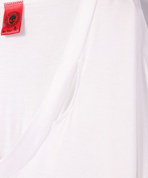 ByTheR（バイザアール）の「BYTHER 韓国ブランド 切替Vネック半袖Tシャツ（Tシャツ/カットソー・メンズ・ホワイト/ブラック・FREE）」の13枚目の写真