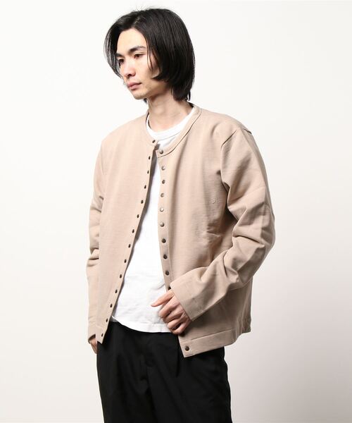 Agnès b. ベージュ カーディガン サイズ3 brown snap cardigan in cotton fleece