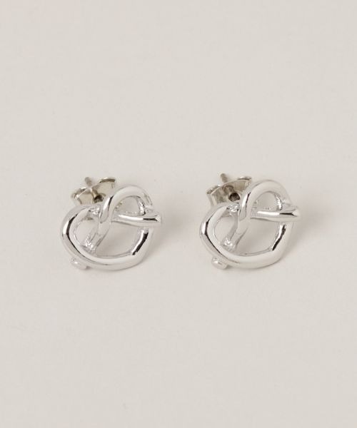 RAGEBLUE(レイジブルー)の「変形ハートモチーフピアス/277492(ピアス(両耳用)・レディース・ベージュ/グレー・FREE)」の3枚目の写真