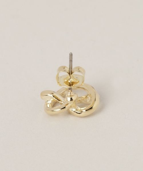 RAGEBLUE(レイジブルー)の「変形ハートモチーフピアス/277492(ピアス(両耳用)・レディース・ベージュ/グレー・FREE)」の5枚目の写真