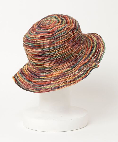 Ecua-Andino（エクアアンディーノ）の「【T18】【Ecua-Andino】HIPPIE STRAW HAT（ハット・レディース・ピンク/ブルー/その他・FREE）」の4枚目の写真