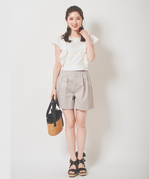 31 Sons de mode（トランテアン　ソン　ドゥ　モード）の「Ａラインショートパンツ（その他パンツ・レディース・グレー系その他/ネイビー・36/38）」の10枚目の写真