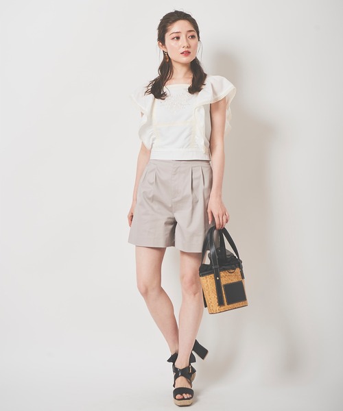 31 Sons de mode（トランテアン　ソン　ドゥ　モード）の「Ａラインショートパンツ（その他パンツ・レディース・グレー系その他/ネイビー・36/38）」の12枚目の写真