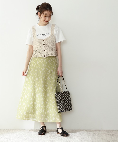 N.(N. Natural Beauty Basic)(エヌエヌナチュラルビューティーベーシック)の「◆クロシェニットビスチェ(その他トップス・レディース・ブラック/クリーム/レッド系その他・MEDIUM)」の8枚目の写真