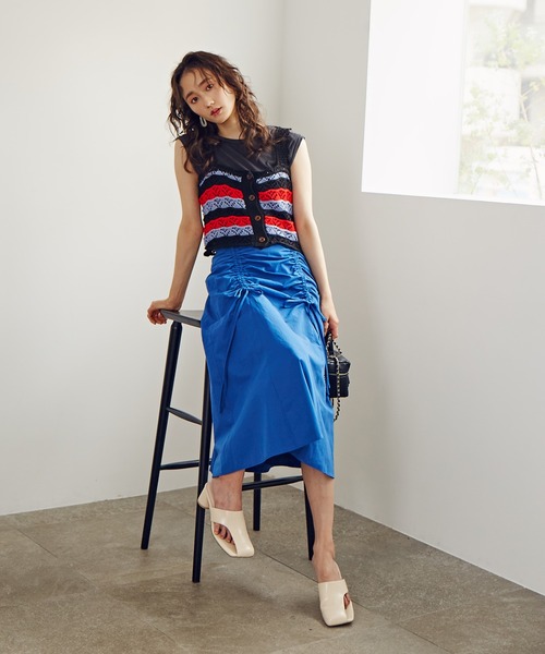 N.(N. Natural Beauty Basic)(エヌエヌナチュラルビューティーベーシック)の「◆クロシェニットビスチェ(その他トップス・レディース・ブラック/クリーム/レッド系その他・MEDIUM)」の22枚目の写真