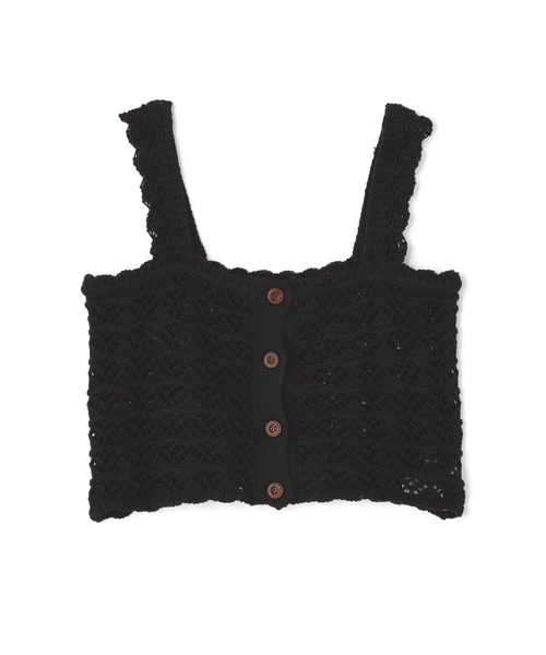 N.(N. Natural Beauty Basic)(エヌエヌナチュラルビューティーベーシック)の「◆クロシェニットビスチェ(その他トップス・レディース・ブラック/クリーム/レッド系その他・MEDIUM)」の16枚目の写真