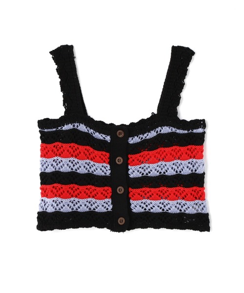 N.(N. Natural Beauty Basic)(エヌエヌナチュラルビューティーベーシック)の「◆クロシェニットビスチェ(その他トップス・レディース・ブラック/クリーム/レッド系その他・MEDIUM)」の20枚目の写真