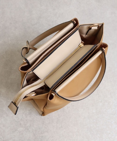 MIAN （ミアン）の「LILY / 軽量2wayハンドバッグ（ハンドバッグ・レディース・ブラック/モカ/ベージュ/カーキ/グレイッシュベージュ・FREE）」の14枚目の写真