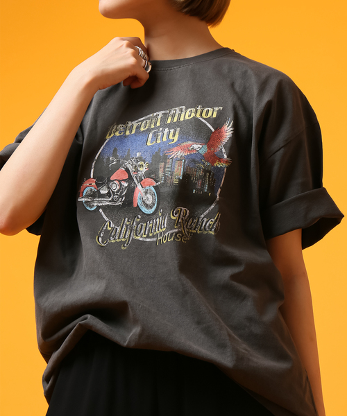B.C STOCK(ベーセーストック)の「CRH DYED-T-DETROIT-(Tシャツ/カットソー・メンズ・ブラックミックス/ブラック系その他・MEDIUM/LARGE/SMALL)」の1枚目の写真