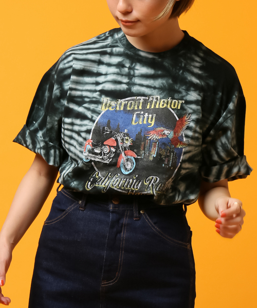 B.C STOCK(ベーセーストック)の「CRH DYED-T-DETROIT-(Tシャツ/カットソー・メンズ・ブラックミックス/ブラック系その他・MEDIUM/LARGE/SMALL)」の2枚目の写真