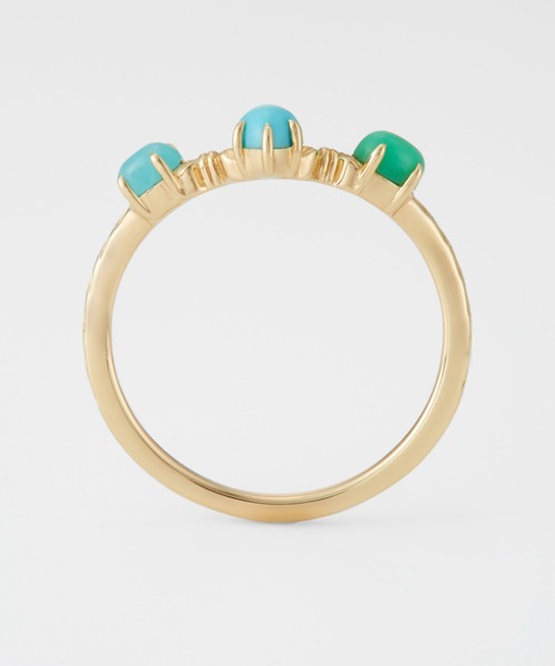 agete（アガット）の「K10マルチカラーストーンリング（リング・レディース・ブルー系その他・#13/#11）」の3枚目の写真