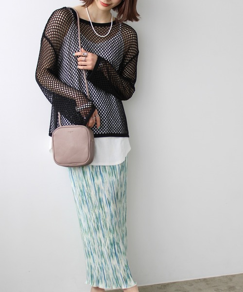 GeeRA（ジーラ）の「スクエアショルダー（ショルダーバッグ・レディース・ブラック/ベージュ/イエロー/アイボリー・FREE）」の5枚目の写真