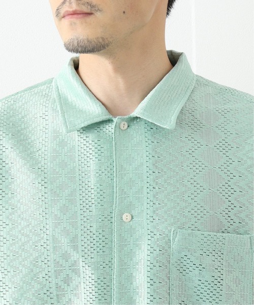 B.C STOCK（ベーセーストック）の「ETHNIC LACE SHIRTS（シャツ/ブラウス・メンズ・ホワイト/ブラック/グリーン・MEDIUM/LARGE）」の8枚目の写真