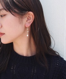 【日本製】クリアストーンピアス