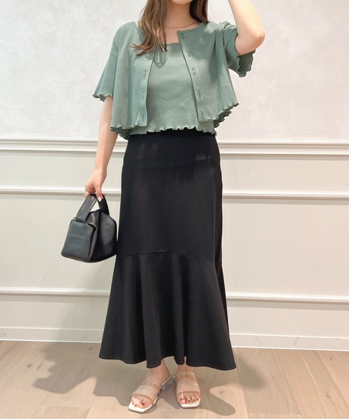 apres jour（アプレジュール）の「ワッフルカーディガン＋キャミセット【ZOZOTOWN限定アイテム】（カーディガン/ボレロ・レディース・ライトピンク/オレンジ/グリーン/アイボリー・フリー/X-LARGE）」の19枚目の写真