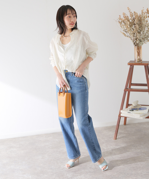 B.C STOCK(ベーセーストック)の「ピンタック シシュウシャツ(シャツ/ブラウス・レディース・ホワイト/ブラック/ピンク/イエロー・FREE)」の10枚目の写真