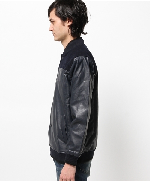 OUTLET(アウトレット)の「【WHO'S WHO gallery】EXレザースタジャン(スタジャン・メンズ・ブラック/キャメル/ネイビー・LARGE/SMALL/MEDIUM)」の5枚目の写真