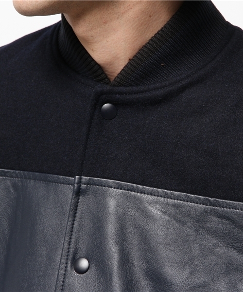 OUTLET(アウトレット)の「【WHO'S WHO gallery】EXレザースタジャン(スタジャン・メンズ・ブラック/キャメル/ネイビー・LARGE/SMALL/MEDIUM)」の8枚目の写真
