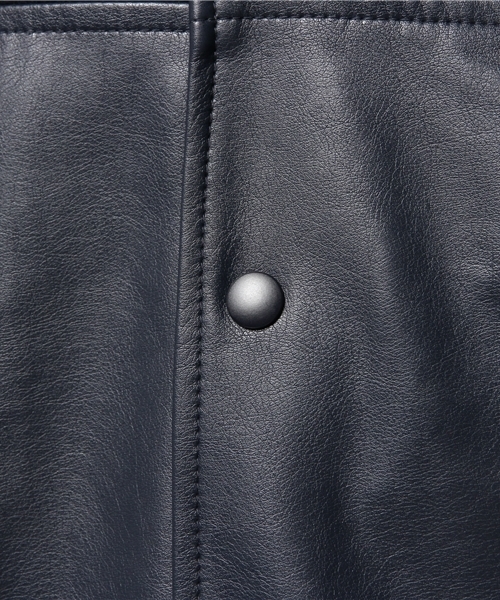 OUTLET(アウトレット)の「【WHO'S WHO gallery】EXレザースタジャン(スタジャン・メンズ・ブラック/キャメル/ネイビー・LARGE/SMALL/MEDIUM)」の12枚目の写真