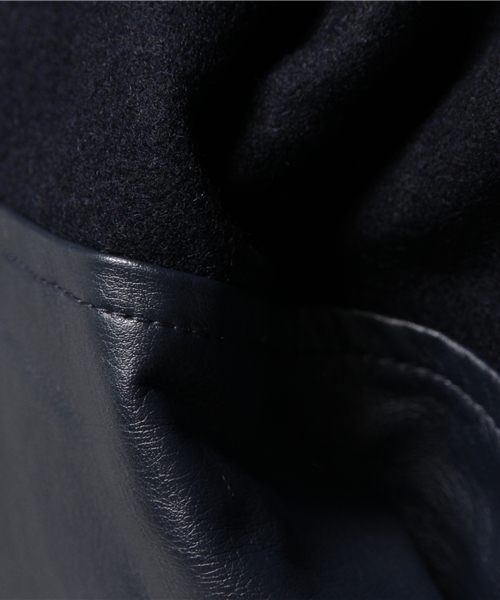 OUTLET(アウトレット)の「【WHO'S WHO gallery】EXレザースタジャン(スタジャン・メンズ・ブラック/キャメル/ネイビー・LARGE/SMALL/MEDIUM)」の14枚目の写真