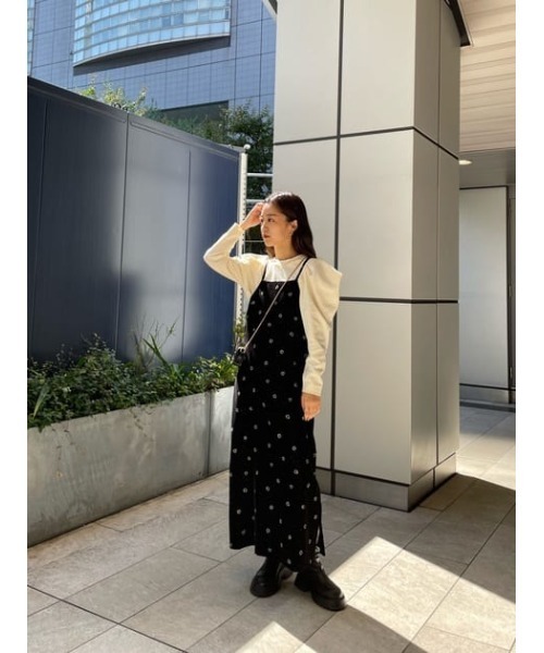 MOUSSY（マウジー）の「VELVET DAISY CAMI ドレス（ワンピース）」 - WEAR