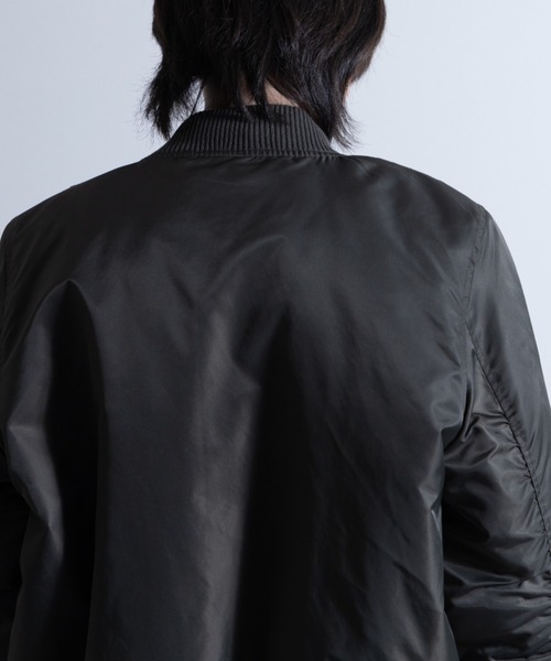 NYLAUS（ナイラス）の「ヘビーツイルナイロン 裏キルトパデット MA-1（MA-1・メンズ・ホワイト/ブラック/カーキ/イエロー系/グレー系・LL/M/L）」の15枚目の写真