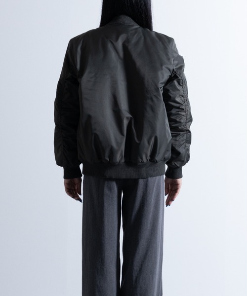 NYLAUS（ナイラス）の「ヘビーツイルナイロン 裏キルトパデット MA-1（MA-1・メンズ・ホワイト/ブラック/カーキ/イエロー系/グレー系・LL/M/L）」の20枚目の写真