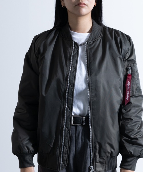 NYLAUS（ナイラス）の「ヘビーツイルナイロン 裏キルトパデット MA-1（MA-1・メンズ・ホワイト/ブラック/カーキ/イエロー系/グレー系・LL/M/L）」の21枚目の写真