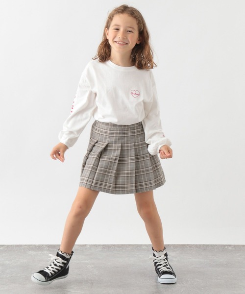 GLOBAL WORK(グローバルワーク)の「イージーケアプリーツスカート/157692(スカート・キッズ・グレー/アイボリー/ネイビー/ブラック/ベージュ/スカイブルー/ライトグリーン・110cm/100cm/120cm/130cm/140cm/150cm/160cm)」の10枚目の写真