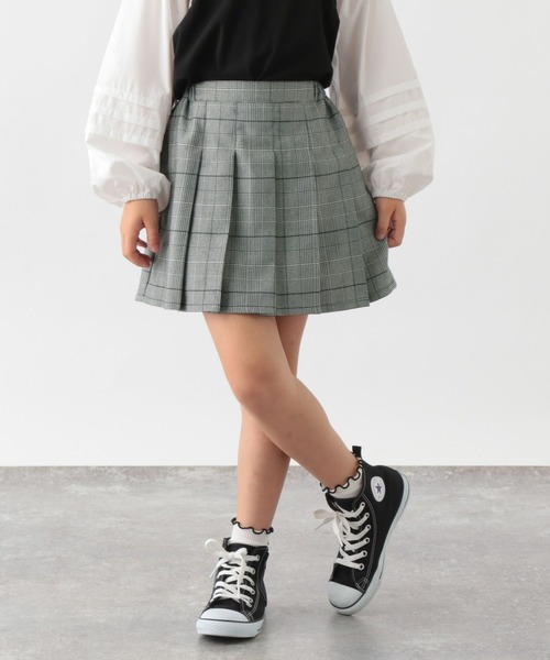 GLOBAL WORK(グローバルワーク)の「イージーケアプリーツスカート/157692(スカート・キッズ・グレー/アイボリー/ネイビー/ブラック/ベージュ/スカイブルー/ライトグリーン・110cm/100cm/120cm/130cm/140cm/150cm/160cm)」の18枚目の写真