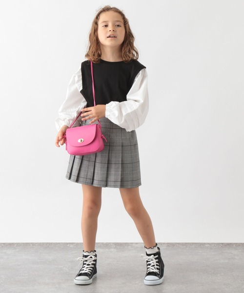 GLOBAL WORK(グローバルワーク)の「イージーケアプリーツスカート/157692(スカート・キッズ・グレー/アイボリー/ネイビー/ブラック/ベージュ/スカイブルー/ライトグリーン・110cm/100cm/120cm/130cm/140cm/150cm/160cm)」の15枚目の写真