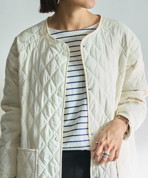 DIESEL ノーカラーキルティングジャケット セットアップ DIESEL ノー