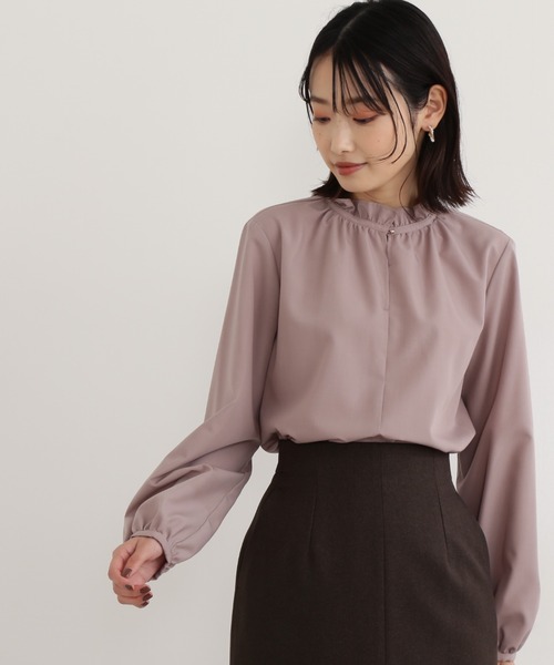 Natural Beauty Basic ギャザー ブラウス Natural Beauty Basic ギャザー ブラウス