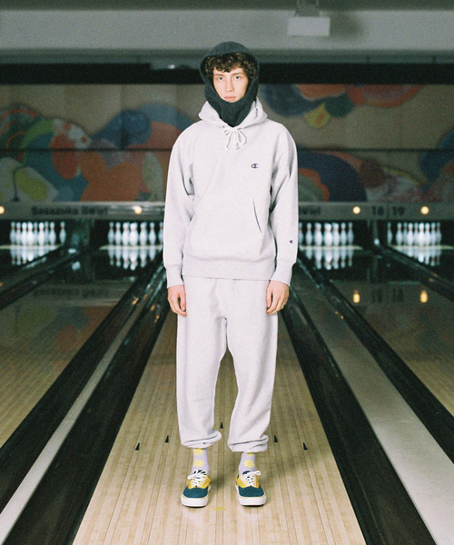 Champion（チャンピオン）の「【Champion/チャンピオン×JS】別注 リバースウィーブプルオーバーパーカー（パーカー・メンズ・ブラック/パープル/グレー/アイボリー・MEDIUM/LARGE/X-LARGE）」の11枚目の写真