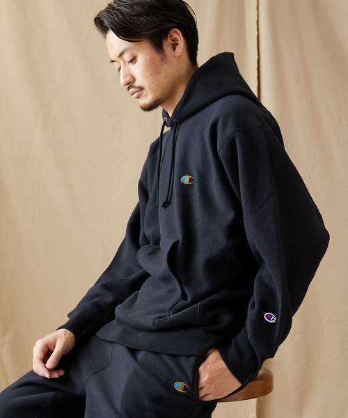 Champion（チャンピオン）の「【Champion/チャンピオン×JS】別注 リバースウィーブプルオーバーパーカー（パーカー・メンズ・ブラック/パープル/グレー/アイボリー・MEDIUM/LARGE/X-LARGE）」の15枚目の写真