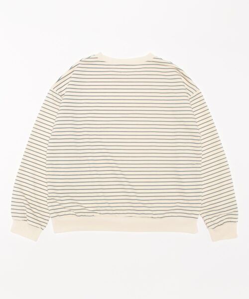 ibeul_（イベール）の「ボーダービッグスウェットトップス（Tシャツ/カットソー・レディース・アイボリー・L/M/XL）」の3枚目の写真