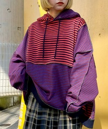 Candy Stripper | CND JUMBLE BORDER フーディー(パーカー)