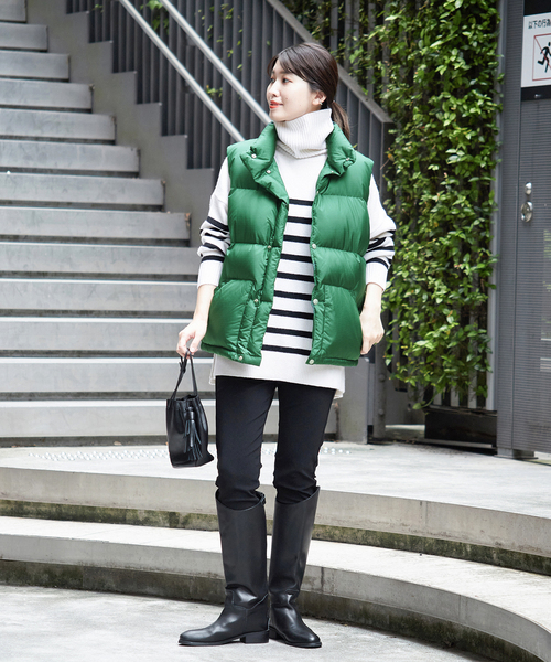 THE NORTH FACE PURPLE LABEL（ザ ノースフェイス パープルレーベル）の「《別注》【THE NORTH FACE PURPLE LABEL】JSSP SIERRA VEST：ダウンベスト（ダウンベスト・レディース・ブラック/ネイビー/グリーン・MEDIUM）」の21枚目の写真