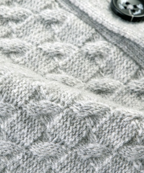 g-stage（ジーステージ）の「ケーブル編フロントボタンカーディガン（ニット/セーター・メンズ・グレー/ホワイト・48/50/46）」の18枚目の写真