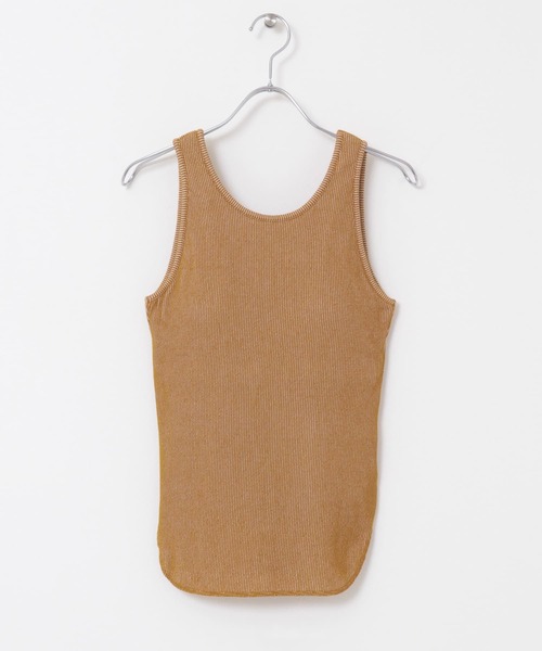 KBF（ケイビーエフ）の「BACKオープンタンクトップ（タンクトップ・レディース・チャコールグレー/アイボリー/キャメル・ONE）」の11枚目の写真