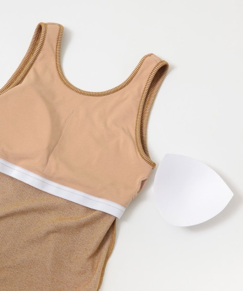 KBF（ケイビーエフ）の「BACKオープンタンクトップ（タンクトップ・レディース・チャコールグレー/アイボリー/キャメル・ONE）」の13枚目の写真